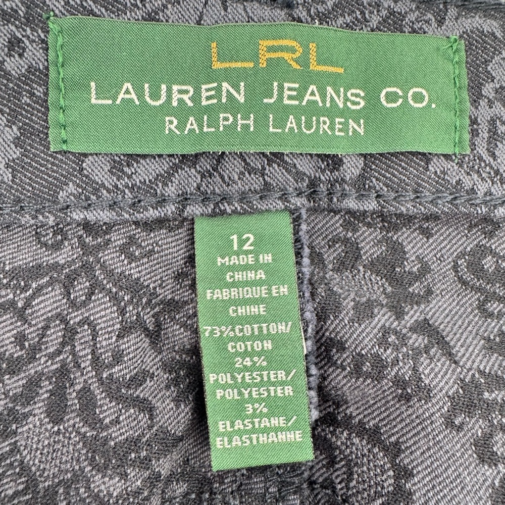 Ralph Lauren Dark Blue Floral Patterned Straight Leg Jeans size 12 NWT - Picture 6 of 9